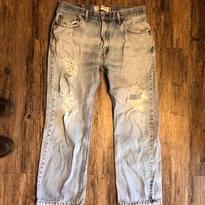 Levi’s 505 light wash destroyed jeans 34x29